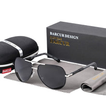 Óculos de sol vintage com lente polarizada - masculino