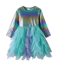 Vestido infantil sereia - 2 a 8 Anos
