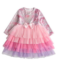 Vestido infantil sereia - 2 a 8 Anos