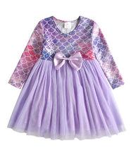 Vestido infantil sereia - 2 a 8 Anos