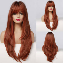 Peruca feminina sintética cabelo longo