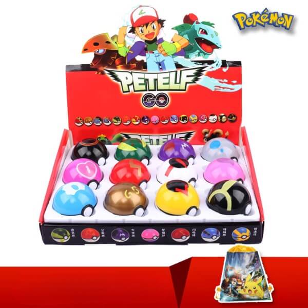 Brinquedo Pokemon Pikachu Pet Pacot Pokeball Figura Pokemon