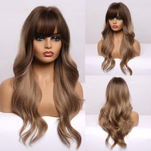 Peruca feminina sintética cabelo longo