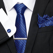 Gravatas de luxo semi slim com abotoadura, lenço e clipe