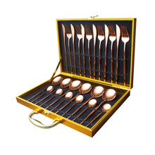 Conjunto de talhares de luxo em aço inoxidável com maleta