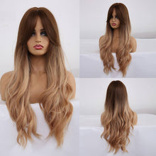 Peruca feminina sintética cabelo longo