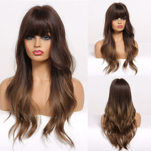 Peruca feminina sintética cabelo longo