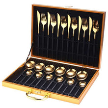 Conjunto de talhares de luxo em aço inoxidável com maleta