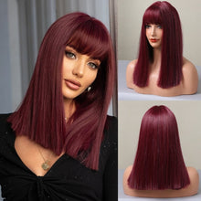 Peruca feminina sintética cabelo curto