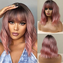Peruca feminina sintética cabelo curto
