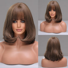Peruca feminina sintética cabelo curto