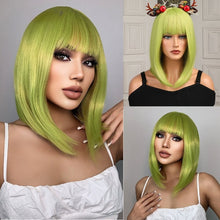 Peruca feminina sintética cabelo curto