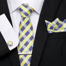 Gravatas de luxo semi slim com abotoadura, lenço e clipe