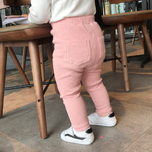 Calça legging de algodão para bebês e crianças - unissex