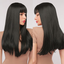 Peruca feminina sintética cabelo longo