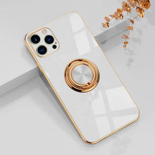 Capa de luxo com anel magnético para iPhone