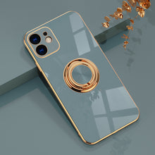 Capa de luxo com anel magnético para iPhone