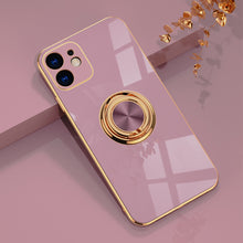 Capa de luxo com anel magnético para iPhone