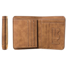 Carteira masculina simples e elegante em couro ecológico