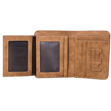 Carteira masculina simples e elegante em couro ecológico