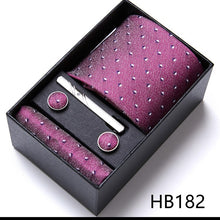 Conjuntos elegantes masculinos de gravata semi slim, lenço, clipe e abotoaduras