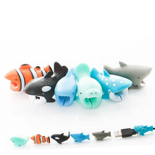 Protetor de cabo usb em formato de mordida de animais fofinhos