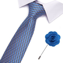 Gravatas de luxo semi slim com broche