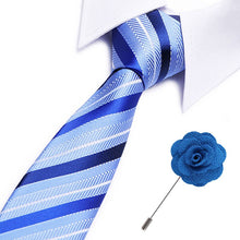 Gravatas de luxo semi slim com broche