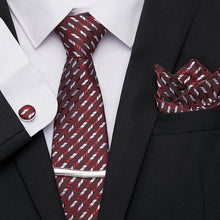Gravatas de luxo semi slim com abotoadura, lenço e clipe