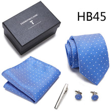 Conjuntos elegantes masculinos de gravata semi slim, lenço, clipe e abotoaduras