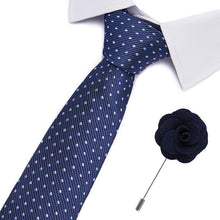 Gravatas de luxo semi slim com broche