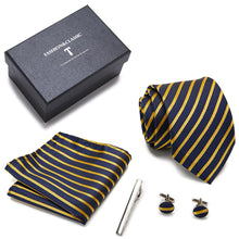 Conjuntos elegantes masculinos de gravata semi slim, lenço, clipe e abotoaduras