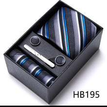 Conjuntos elegantes masculinos de gravata semi slim, lenço, clipe e abotoaduras