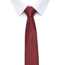 Gravatas de luxo semi slim com abotoadura, lenço e clipe