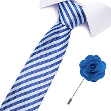Gravatas de luxo semi slim com broche