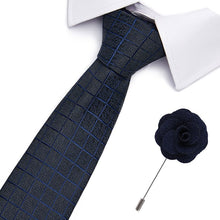 Gravatas de luxo semi slim com broche