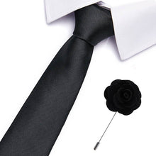 Gravatas de luxo semi slim com broche