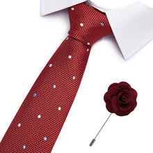 Gravatas de luxo semi slim com broche