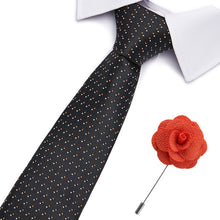 Gravatas de luxo semi slim com broche