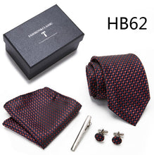 Conjuntos elegantes masculinos de gravata semi slim, lenço, clipe e abotoaduras