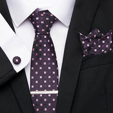 Gravatas de luxo semi slim com abotoadura, lenço e clipe