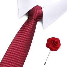 Gravatas de luxo semi slim com broche