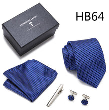 Conjuntos elegantes masculinos de gravata semi slim, lenço, clipe e abotoaduras