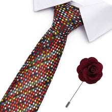 Gravatas de luxo semi slim com broche