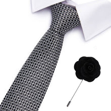 Gravatas de luxo semi slim com broche