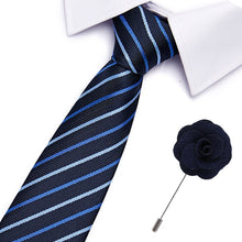 Gravatas de luxo semi slim com broche