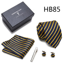Conjuntos elegantes masculinos de gravata semi slim, lenço, clipe e abotoaduras