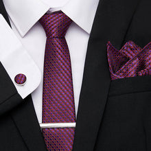 Gravatas de luxo semi slim com abotoadura, lenço e clipe