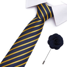 Gravatas de luxo semi slim com broche
