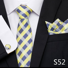 Gravata de luxo semi slim com lenço e abotoadura